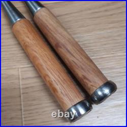 2 Pcs Set Chisel Japanese Woodworking Carpentry Hand Tools Oire Nomi Vintage
