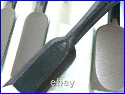 2nd Hidari Hisasaku Oire Nomi Japanese Bench Chisels Set of 10 Ikegami Taknobu