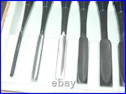 2nd Hidari Hisasaku Oire Nomi Japanese Bench Chisels Set of 10 Ikegami Taknobu