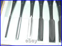 2nd Hidari Hisasaku Oire Nomi Japanese Bench Chisels Set of 10 Ikegami Taknobu