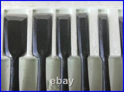 2nd Hidari Hisasaku Oire Nomi Japanese Bench Chisels Set of 10 Ikegami Taknobu