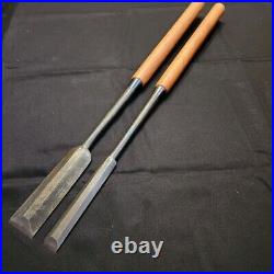 2nd Hidari Hisasaku Tsuki Nomi Japanese Slick Chisels 24mm 48mm Set of 2 Unused