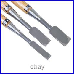 3 Pcs Set Chisel Japanese Woodworking Carpentry Tools HSS Oire Nomi With Box