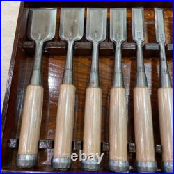 3rd Kunikei Oire Nomi Japanese Bench Chisel Set of 10 Polished White Steel Used 3rd Kunikei Oire Nomi Japanese Bench Chisel Set of 10 Polished White Steel Used