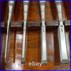 3rd Kunikei Oire Nomi Japanese Bench Chisels Bamboo Joint Shape Set of 10 Unused
