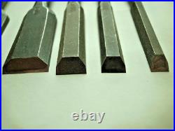 3rd Kunikei Oire Nomi Japanese Bench Chisels Set of 6 Used