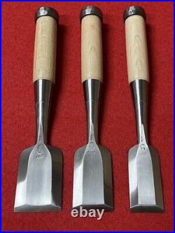 3rd Sukemaru Oire Nomi Japanese Bench Chisels HSS High Speed Steel White Oak