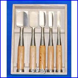3rd Sukemaru Oire Nomi Japanese Bench Chisels HSS Steel Red Oak Set of 5 New