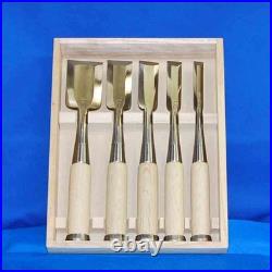 3rd Sukemaru Oire Nomi Japanese Bench Chisels HSS Steel White Oak Set of 5 New