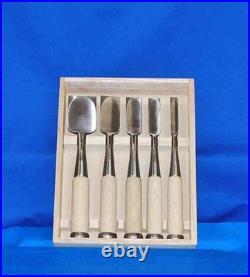 3rd Sukemaru Oire Nomi Japanese Bench Chisels HSS Steel White Oak Set of 5 New