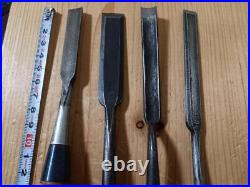 4 Pcs Set Chisel Japanese Tataki Oire Nomi Woodworking Carpentry Tools Vintage