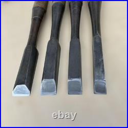 4pc Japanese Chisel Set Oire Nomi KOTETSU & NAOHIDE Sharpened Ready to Use Wood