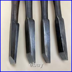 4pc Japanese Chisel Set Oire Nomi KOTETSU & NAOHIDE Sharpened Ready to Use Wood