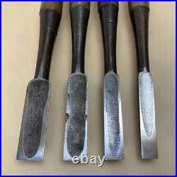 4pc Japanese Chisel Set Oire Nomi KOTETSU & NAOHIDE Sharpened Ready to Use Wood