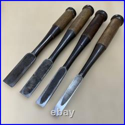 4pc Japanese Chisel Set Oire Nomi KOTETSU & NAOHIDE Sharpened Ready to Use Wood