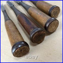 4pc Japanese Chisel Set Oire Nomi KOTETSU & NAOHIDE Sharpened Ready to Use Wood