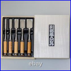 5 Pcs Set Chisel Japanese Traditional Woodworking Carpentry Tools HSS Oire Nomi