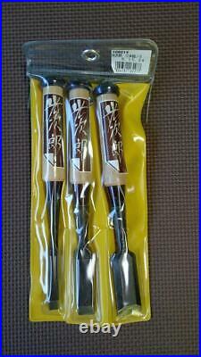 Japanese SENKICHI Chisels NOMI Oire Chisel 3pcs SET Carpenter's Tool 9/15/24mm 
