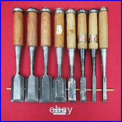 Chisel set oire-nomi Japanese vintage woodworking tool Chisel 8 pcs 1 set CS1101
