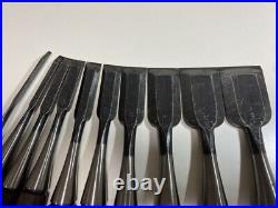 Chiyonobu Oire Nomi Japanese Bench Chisel Set of 10 Ebony Mulch Hollows Ura