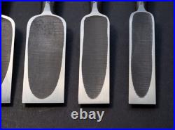 Fujihiro Damascus Mokume 10x set 3-42mm Japanese Bench Chisel Oire Nomi W#1