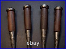 Fujihiro Damascus Mokume 10x set 3-42mm Japanese Bench Chisel Oire Nomi W#1