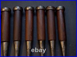 Fujihiro Damascus Mokume 10x set 3-42mm Japanese Bench Chisel Oire Nomi W#1
