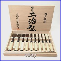 Fujihiro Japanese Oire Nomi Bench Chisels Set of 10 White Oak Imai Chutaro