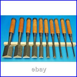 Fujihiro Japanese Shinogi Oire Nomi Dovetail Bench Chisel Set 10 Imai Chutaro