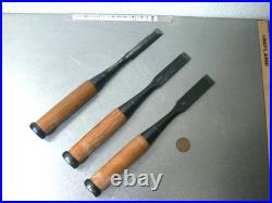Fujihiro Oire Nomi Japanese Bench Chisel Set of 3 15mm, 18mm, 21mm Used
