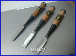 Fujihiro Oire Nomi Japanese Bench Chisel Set of 3 15mm, 18mm, 21mm Used
