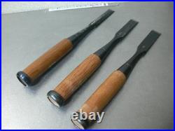 Fujihiro Oire Nomi Japanese Bench Chisel Set of 3 15mm, 18mm, 21mm Used