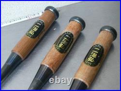 Fujihiro Oire Nomi Japanese Bench Chisel Set of 3 15mm, 18mm, 21mm Used