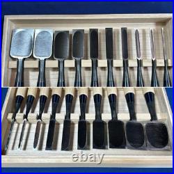 Fujihiro Oire Nomi Japanese Bench Chisels White Steel #2 White Oak Set of 10 Fujihiro Oire Nomi Japanese Bench Chisels White Steel #2 White Oak Set of 10