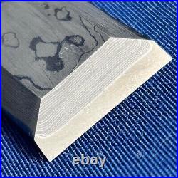 Fujihiro Yakko Nomi Japanese Bench Chisel 24mm White Oak White Steel #2 Damascus