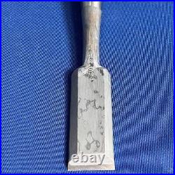 Fujihiro Yakko Nomi Japanese Bench Chisel 24mm White Oak White Steel #2 Damascus