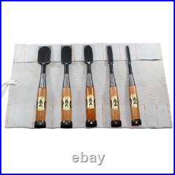 Fujimasa Chisel Set 5pc Oire Nomi Japanese Woodworking Tools Handmade Japan