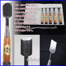 Fujimasa Chisel Set 5pc Oire Nomi Japanese Woodworking Tools Handmade Japan