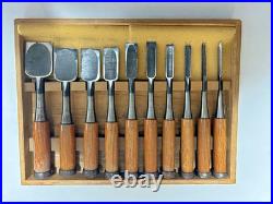 Funahiro Funadu Yuji Oire Nomi Japanese Bench Chisels Set of 10 Used