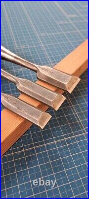 Funahiro Japanese Bench Chisel Oire Nomi Funazu Yuji Gummi wood Set of 10