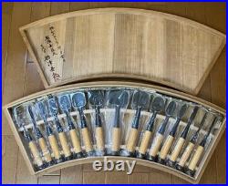 Funahiro Japanese Bench Chisel Oire Nomi Set of 15 Vintage 1987 with Box