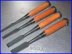 Funahiro Japanese Bench Chisels / Oire Nomi 9, 12, 15, 18mm Set of 4 Unused