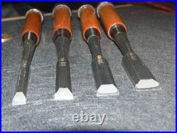 Funahiro Japanese Bench Chisels / Oire Nomi 9, 12, 15, 18mm Set of 4 Unused