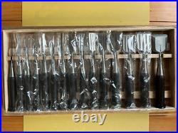 Funahiro Motohisa Oire Nomi Japanese Chisels Set of 15 Engraved Dragon & Tiger