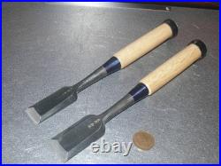 Funahiro Oire Nomi Japanese Bench Chisels 24mm, 30mm Set of 2 White oak Unused