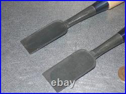 Funahiro Oire Nomi Japanese Bench Chisels 24mm, 30mm Set of 2 White oak Unused