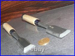 Funahiro Oire Nomi Japanese Bench Chisels 24mm, 30mm Set of 2 White oak Unused