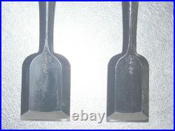 Funahiro Oire Nomi Japanese Bench Chisels 36mm, 42mm Set of 2 White oak Unused