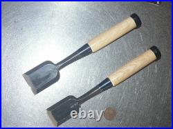 Funahiro Oire Nomi Japanese Bench Chisels 36mm, 42mm Set of 2 White oak Unused