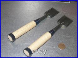 Funahiro Oire Nomi Japanese Bench Chisels 36mm, 42mm Set of 2 White oak Unused
